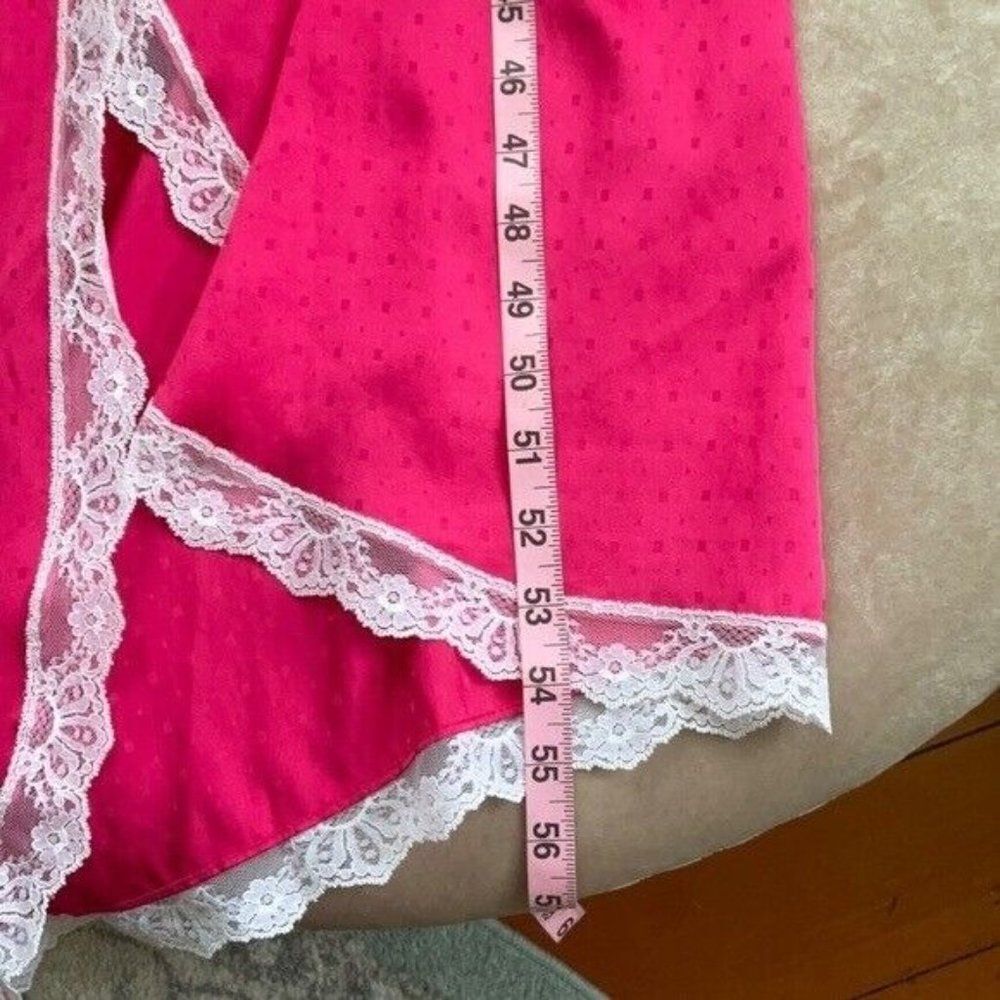 💝⭐️💝VTG Givenchy 2pc SET PARIS Pink Sultry Lace Nightgown * Robe💝⭐️💝 - Picture 15 of 16
